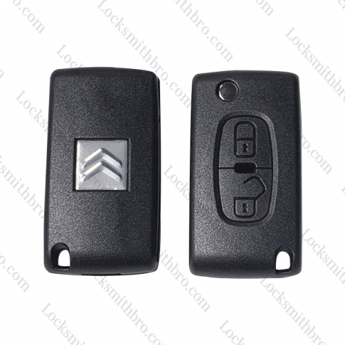 3 button T-Citroen Remote Car Key shell with Logo