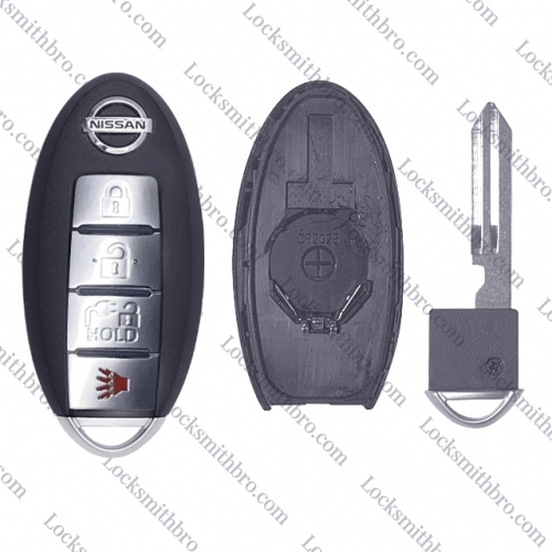 LockSmithbro 4 Button with Blade Nissa with Logo Remote Smart Key Case