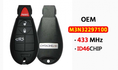 Original Key For 2012-2016 Dodge Dart Fobik Key 4 Button  M3N32297100 ID46 Chip P/N:56046771AA