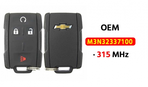 OEM 4 Button Chevrolet Keyless Entry Remote 315MHZ  FCC：M3N32337100