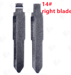 LockSmithbro 14# Metal Blank right Uncut Key Blade NO.14 Flip KD Remote Car Key Blade For ISU MAZ