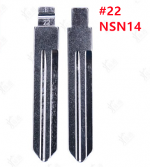 LockSmithbro Metal Blank Uncut Flip #22 NSN14 KD Key Blade for N-issan TIIDA R-enault Subaru Infiniti