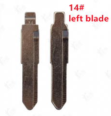 LockSmithbro 14# Metal Blank Left Uncut Key Blade NO.14 Flip KD Remote Car Key Blade For ISU MAZ
