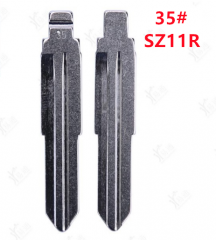 LockSmithbro #35 Metal SZ11R Uncut Remote Flip Emergency KD VVDI Remote Key Blade Blank For S-uzuki Alto