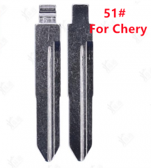 LockSmithbro 51# Car Key Blade Blank Folding Remote Blade #51 For Chery Tiggo A3 A5 Flip Key Uncut Blade