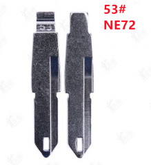 LockSmithbro 53# NE72 Metal Uncut Blank Flip Remote Key Blade For P-eugeot 206 207 C-itroen R-enault