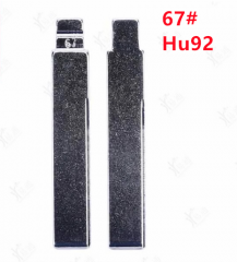 LockSmithbro Good Quality NO. 67 Replacement Metal Blank Uncut Flip KD Remote Key Blade Type #67 for BMW for MG Key Blade