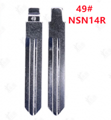 LockSmithbroMetal Blank Uncut Flip KD VVDI Remote Key Blade 49# NSN14 Right Blade for N-issan New 2014 Models