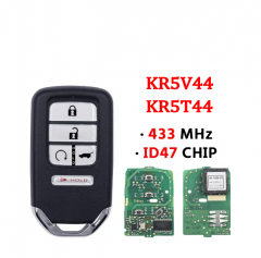 5Button 433MHz ID47 Chip FCC ID: KR5V2X, KR5T44, KR5V44 Smart Remote Key Fob for Honda Piot CR-V Civic Passport 2016 - 2022