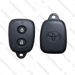 LockSmithbro 2 Button Toyot Renote Key Shell with LOGo（White Button）
