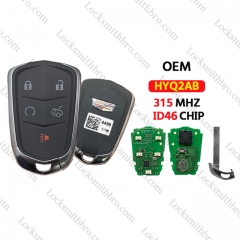 OEM  5 Button Key Smart Key 315Mhz HYQ2AB  ID46 For 2014-2019 T-Cadillac ATS CTS XTS