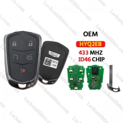 OEM  5 Button Key Smart Key 433Mhz HYQ2EB  ID46 For 2015-2020 T-Cadillac