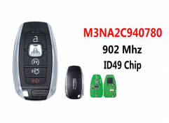 5-Button Smart Key for 2017-2023 T-Lincoln Continental MKC MKZ Navigator  Fob M3N-A2C940780 164-R8226 902MHz ID49 Chip