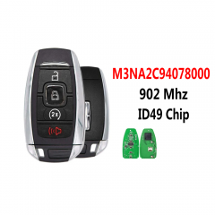 4-Button Smart Key for 2017-2021 T-Lincoln Continental MKC MKZ Navigator M3N-A2C94078000  902MHz ID49 Chip
