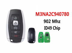 5-Button Smart Key for T-Lincoln Navigator Nautilus MKC MKX 2017 2018 2019 2020 Fob M3N-A2C940780 164-R8226 902MHz ID49 Chip