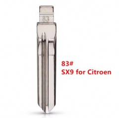 LockSmithbro 83# Metal Uncut Blank Flip Folding Remote Key Blade Replacement Car Blank SX9 Key Blade ForPeugeot ForCitroen Key