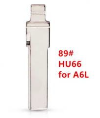LockSmithbro 89# HU66  key blade Flip uncut Replacement Flip Folding Remote Key Blade Car Blank Car Key Blade For Audi A6L
