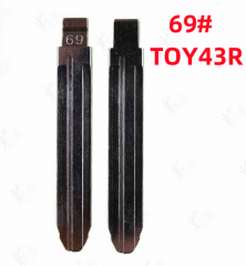 LockSmithbro Metal Blank Uncut Flip KD Remote Key Blade Type 69# for Great Wall Florid Cowry Key Blade