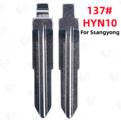 LockSmithbro 137# HYN10 Metal Uncut Blank Flip Remote Key Blade For Ssangyong for keydiy KD xhorse VVDI JMD