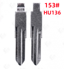 LockSmithbro 153# 153 HU136 Metal Uncut Blank Flip Remote Key Blade For R-enault Megan Dacia Clio Duster for keydiy KD xhorse VVDI JMD