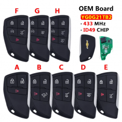 OEM Board 3/4/5/6Button smart key 433Mhz ID49  YG0G21TB2 for 2021-2024 Chevrolet Silverado Suburban Tahoe