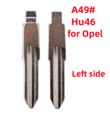 LockSmithbro A49# HU46 HU46FH left side Metal Uncut Blank Flip Remote Key Blade For Opel, Chevrolet,Holden