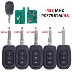 3Button T-Remote Key 433MHz 4A PCF7961M for T-Renault Symbol Logan Sandero Dacia Lodgy Dokker Duster