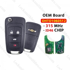 OEM Board 4 Button Chevrolet smart key 315MHZ ID46CHIP FCC：OHTO1060512