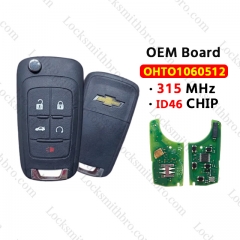 OEM Board 5 Button Chevrolet smart key 315MHZ ID46 CHIP FCC：OHTO1060512