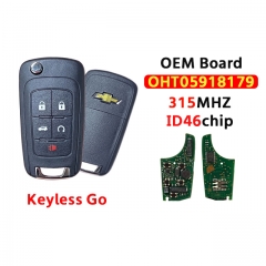 OEM Board 5 Buttons Remote Car key Fob OHT05918179 315Mhz Keyless go For Chevrolet Aveo Cruze Orlando With ID46 Chip