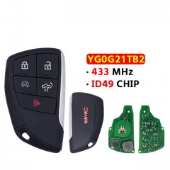 5 Button Smart Key 433Mhz ID49 Chip YG0G21TB2 for 2022-2023 GMC T-Sierra 1500