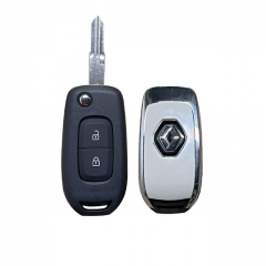 2 Button T-Renault Flip key shell with logo（VAC 102Blade)