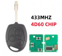 LockSmithbro 3 Button 4D60 Chip 433Mhz Ford Mondeo Remote Key Without Auto Windows Function