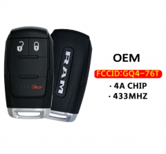 OEM  3-Button Smart Key  433Mhz 4A Chip GQ4-76T For  2019-2021 Dodge Ram Pickup