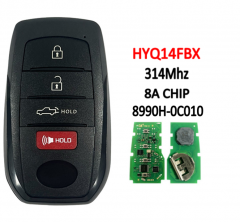 4-Button Smart Key 314Mhz 8A Chip HYQ14FBX 8990H-0C010 For 2022-2024 T-Toyota Tundra