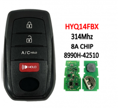 4-Button Smart Key 314Mhz 8A Chip HYQ14FBX 8990H-42510 For 2023 T-Toyota BZ4X