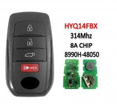 4-Button Smart Key 314Mhz 8A Chip HYQ14FBX 8990H-48050 For 2021-2023 T-Toyota Venza