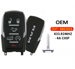 OEM  6-Button Smart Key  433Mhz 4A Chip OHT-4882056 For  2019-2023 Dodge Ram 1500 Pickup