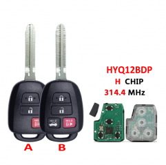 3/4 Button remote key 314Mhz H chip HYQ12BDP For  T-Toyota Tacoma Combo RAV4 Kluger HiglanderI