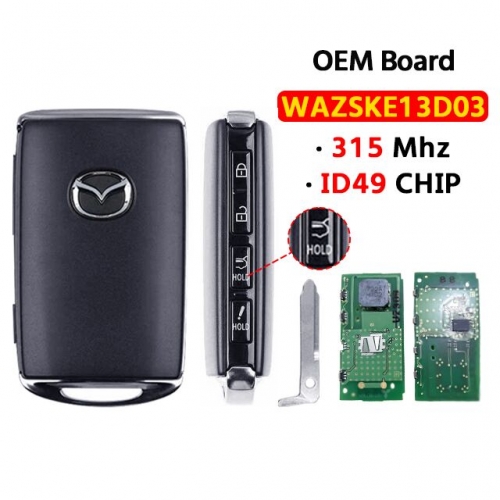 OEM Board 4Button Smart  Key 315MHz ID49 CHIP WAZSKE11D03  For  Mazda CX-5 CX-9 6 MX-5 Miata 2019 2020 2021 2022（SUV）