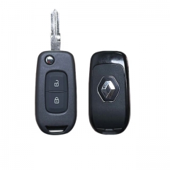 2 Button T-Renault Flip key shell with logo