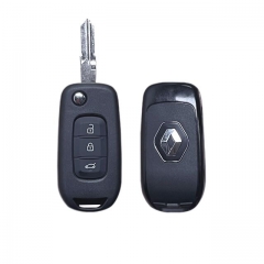 3 Button T-Renault Flip key shell with logo
