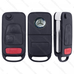 LockSmithbro 2+1 Button Mercedes Benz Remote Key Shell With Logo
