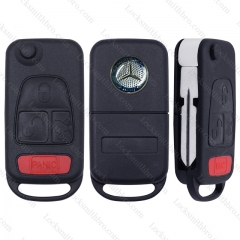 LockSmithbro 3+1 Button Mercedes Benz Remote Key Shell With Logo