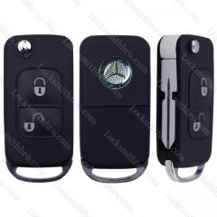 LockSmithbro 2 Button Mercedes Benz Remote Key Shell With Logo