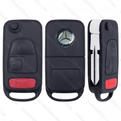 LockSmithbro 2+1 Button Mercedes Benz Remote Key Shell With Logo