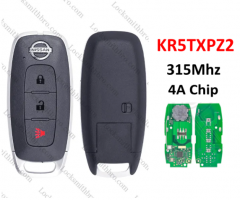 3Button T-Nissan smart key 315Mhz 4A Chip KR5TXPZ2  For T-Nissan  Pathfinder 2023 Genuine