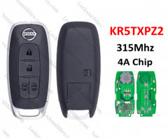 4Button T-Nissan smart key 315Mhz 4A Chip KR5TXPZ2  For T-Nissan ARIYA Kicks Pathfinder Rogue Versa X-trail 2022