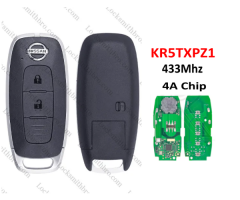 2Button T-Nissan smart key 433Mhz 4A Chip KR5TXPZ1  For T-Nissan Kicks X-Trail Rogue Ariya 2023 2024
