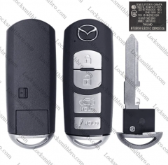 4 Buttons Smart remote Key Shell  for Mazda D01 with logo